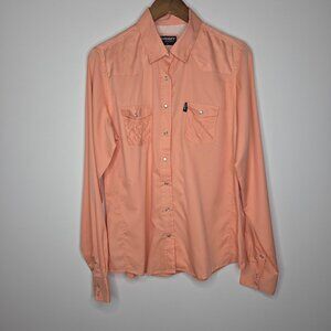 Hooey Womens Sol Shirt Size XL Pink Nectar Pearl Snap Western Rodeo Ranch UPF